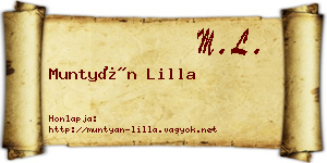 Muntyán Lilla névjegykártya