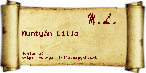 Muntyán Lilla névjegykártya